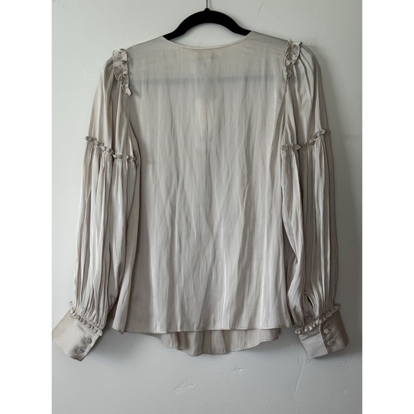 Love Shack Fancy Janiyah Blouse In Cream Women's Size XS - Picture 2 of 10